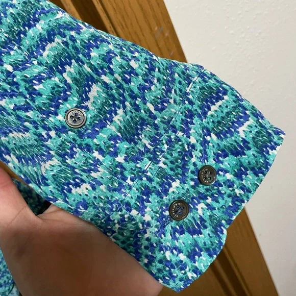 Equipment Silk Blouse with Blue and Teal - Picture 3 of 6